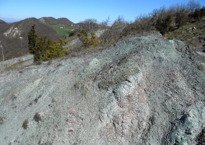 Argille scagliose come appaiono sul territorio di Monterenzio - Sentiero Cai 801